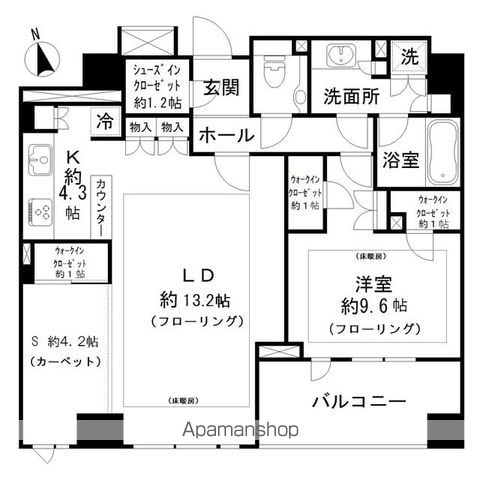 【ザ・パークハウスグラン三番町の間取り】