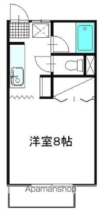 ドミールカツタ[1K/22.68m2]の間取図