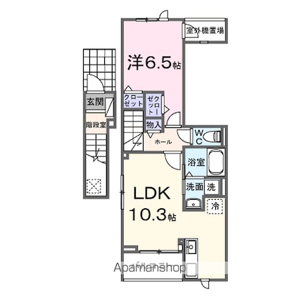 アン　ソレイユ[1LDK/43.93m2]の間取図