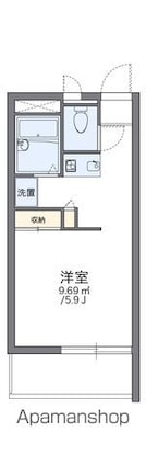 レオパレスＪＹＯＹＡＭＡ[1K/20.28m2]の間取図