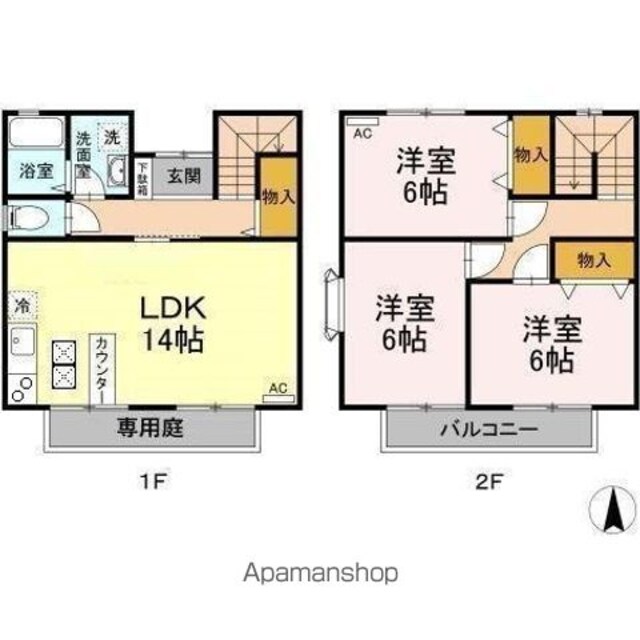 東京都昭島市大神町４丁目[4DK/80.07m2]の間取図