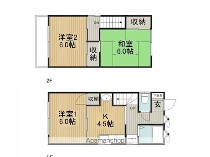 原コーポＦ号[3K/56.31m2]の間取図