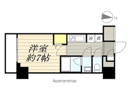 ラヴァンド大島[1K/25.69m2]の間取図