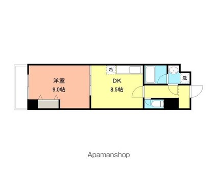 和歌山県和歌山市三木町堀詰[1DK/42.02m2]の間取図