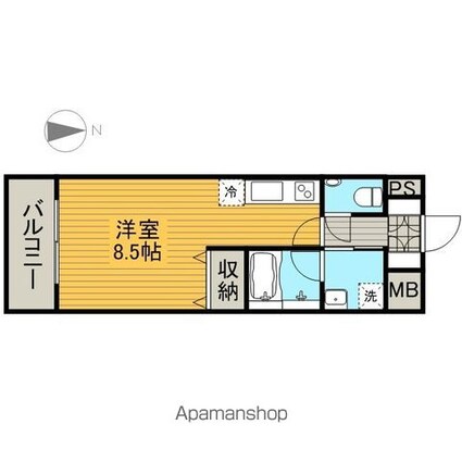 ラ・ヴィ・アン・ローズ[1R/23.17m2]の間取図