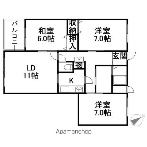 グランメール川下の間取り写真
