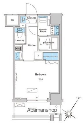 ルフォンプログレ南大塚[1K/25.34m2]の間取図