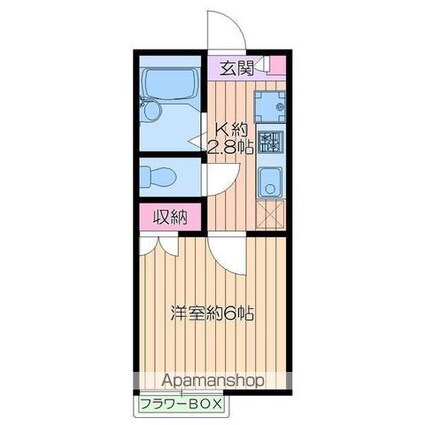 メールダジュール[1K/20.1m2]の間取図