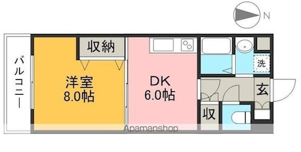 プルミエール[1DK/35.01m2]の間取図