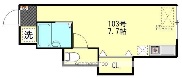 アイコート荻窪[1R/18.82m2]の間取図