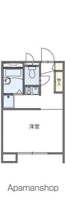 香川県高松市松島町３丁目[1K/19.87m2]の間取図