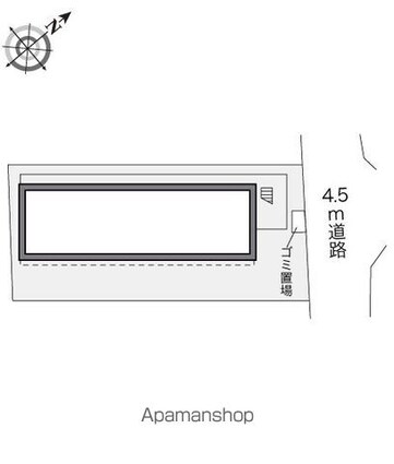 東京都中野区中央３丁目[1K/19.87m2]の配置図