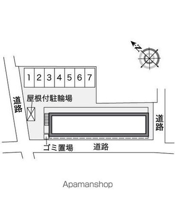 レオパレス池州町[1K/20.27m2]の配置図
