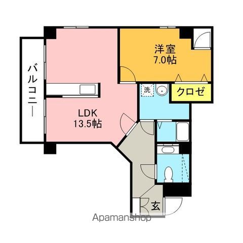 てんぐ屋西新ビルの間取り写真