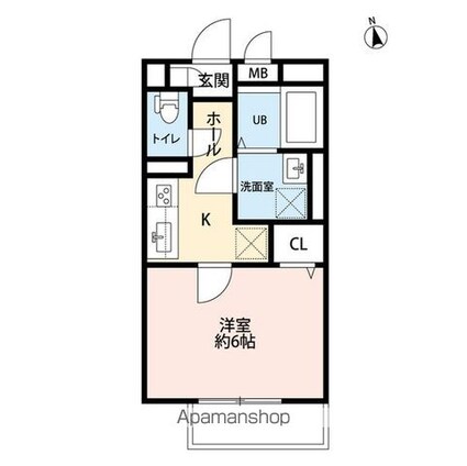 デュラカーサ　ルシア　久我山[1K/24.84m2]の間取図