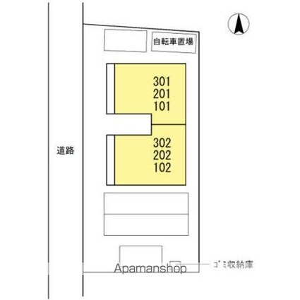 サフラン[1LDK/40.9m2]の配置図