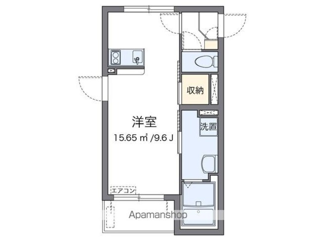 クレイノサンサーラ２[1R/25.69m2]の間取図