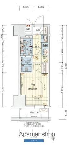 プレサンス難波クチュールの間取り