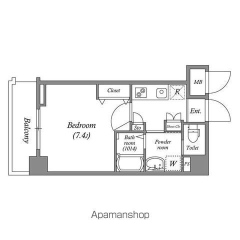 【北区滝野川のマンションの間取り】