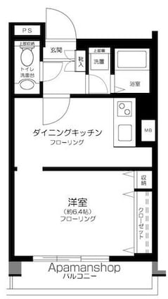 ステージファースト幡ヶ谷[1DK/29.36m2]の間取図