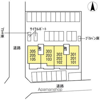 エスペランサ高柳[2LDK/56.71m2]の配置図