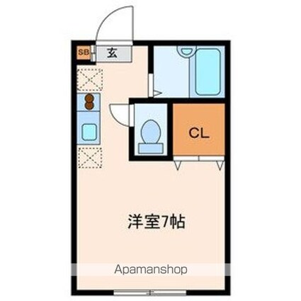 アーベイン高円寺[1R/21.53m2]の間取図