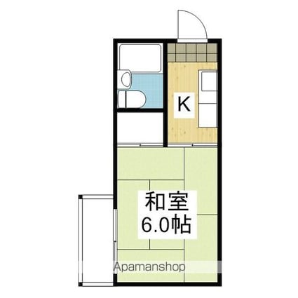大手町二宮ハイツ[1K/25m2]の間取図