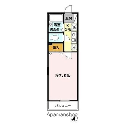 Ｔ・ハウス[1K/22.79m2]の間取図