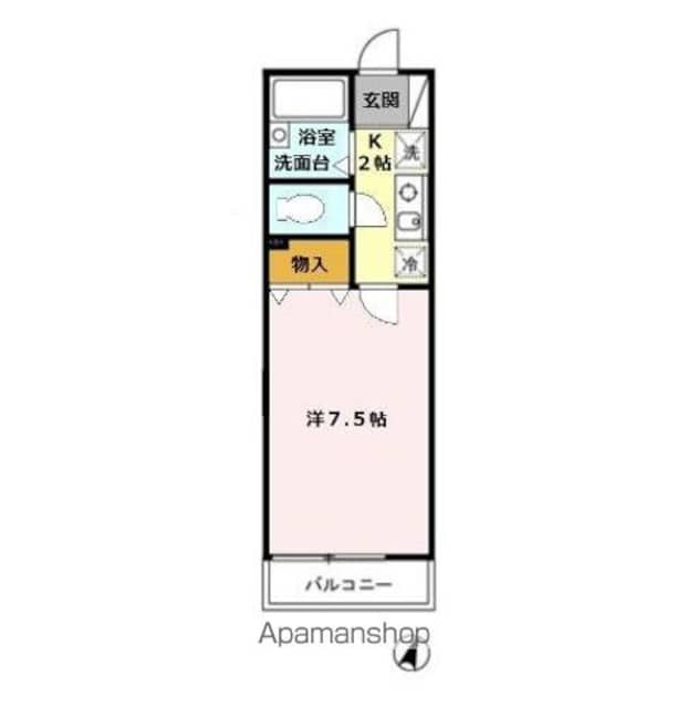 Ｔ・ハウス[1K/22.79m2]の間取図