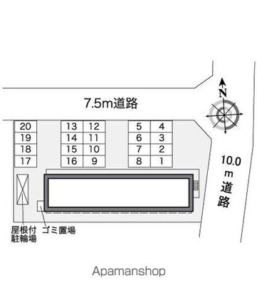 レオパレスＷＨＩＴＥ　ＷＥＬＬ[1K/23.18m2]の配置図