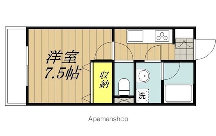 エスポワール真和[1K/27.36m2]の間取図