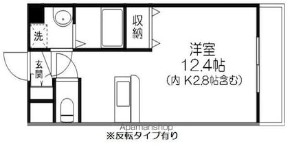 ヴェル・ベルヴィ[1R/29.9m2]の間取図