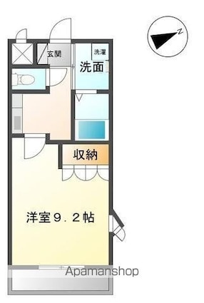 プランドール（西山崎）　[1K/29.7m2]の間取図