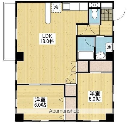 シャルマンコーポ土居[2LDK/65.7m2]の間取図
