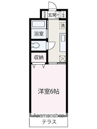 フレクション成増[1K/19.78m2]の間取図