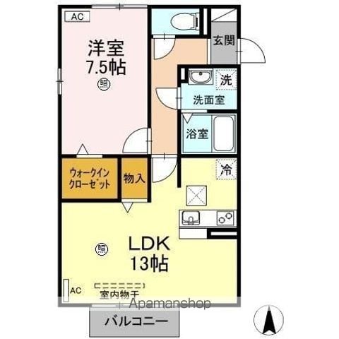 モナリエ那加　Ａ 103 ｜ 岐阜県各務原市那加新田町１丁目79（賃貸アパート1LDK・1階・50.28㎡） その2