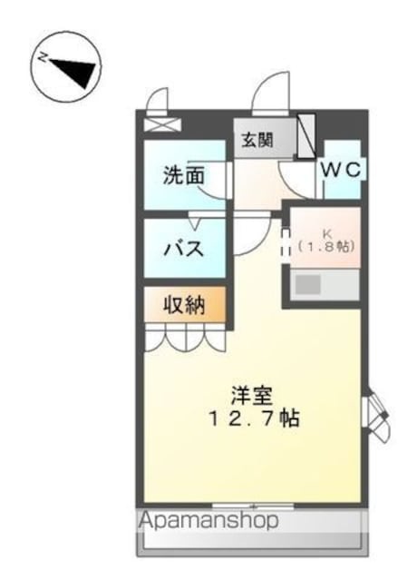 アクアマリンＫ[1K/36m2]の間取図