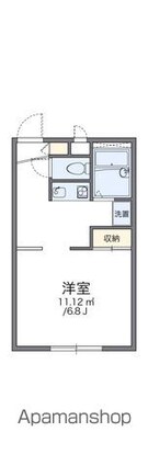 レオパレスミレニアム[1K/23.18m2]の間取図
