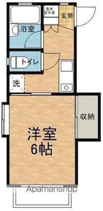 コーポアラモードエイト[1K/21.45m2]の間取図