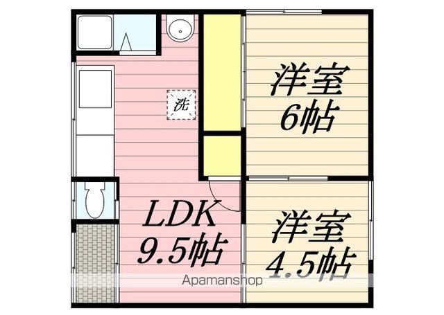 和歌山県和歌山市杭ノ瀬の賃貸アパート南2-2の間取り