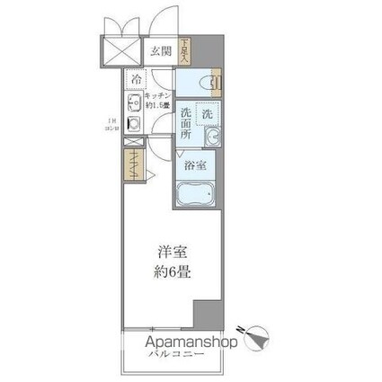 シエル白山　Ｂ館[1K/21.06m2]の間取図