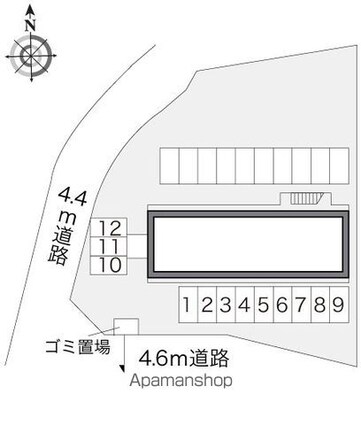 レオパレスアザミ[1K/26.49m2]の配置図