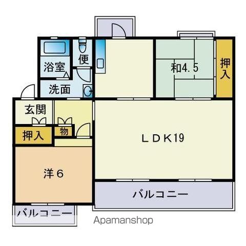 野間台住宅8棟の間取り写真