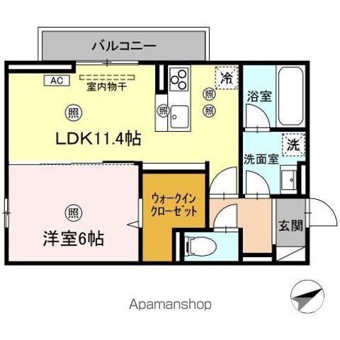 ＶＩＥ　ＯＲＮＥＲ（ビオルネ）東深津の間取り