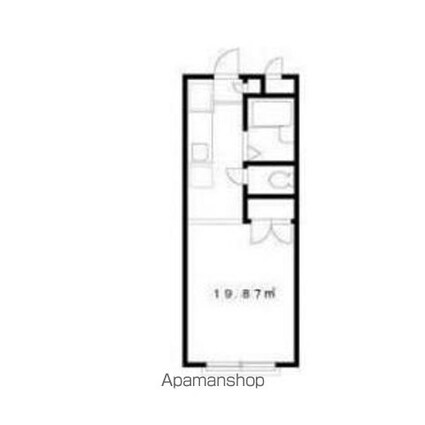 クレストハネスＫ[1K/19.87m2]の間取図