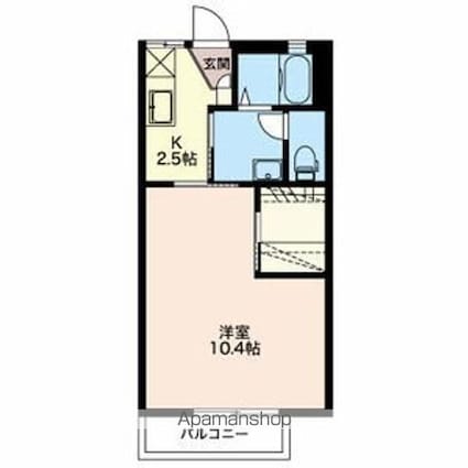 フォンテーヌ東ＥＦ[1K/32.24m2]の間取図