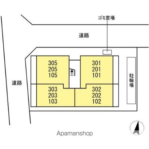 Ｄ　ＰＡＩＮＡ　中丸子 105 ｜ 神奈川県川崎市中原区中丸子252-9､33（賃貸アパート1LDK・1階・36.15㎡） その3