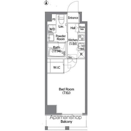 コンフォリア錦糸町ＤＥＵＸ[1K/25.6m2]の間取図