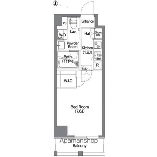 コンフォリア錦糸町ＤＥＵＸ[1K/25.6m2]の間取図