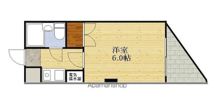 東京都三鷹市下連雀３丁目[1K/18.9m2]の間取図
